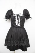 MARBLE / パニエ付きバラ飾りパフフリルワンピース M 黒 Y-26-02-17-214-GO-OP-SZ-ZY