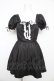 画像1: MARBLE / パニエ付きバラ飾りパフフリルワンピース M 黒 Y-26-02-17-214-GO-OP-SZ-ZY (1)