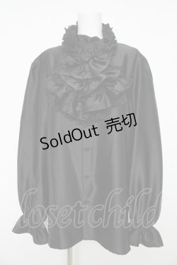 画像1: Moi-meme-Moitie / ストライプジャボ付きブラウス M Men Y-26-02-17-216-MO-BL-SZ-ZY