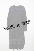 Moi-meme-Moitie / 修道女ロングワンピース 13号 ブラック×ブルー Y-26-02-17-217-MO-OP-SZ-ZY