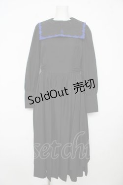 画像1: Moi-meme-Moitie / 修道女ロングワンピース 13号 ブラック×ブルー Y-26-02-17-217-MO-OP-SZ-ZY