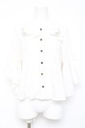 axes femme kawaii / フリルセーラーブラウス M 白 Y-26-02-17-018-AX-BL-SZ-ZY