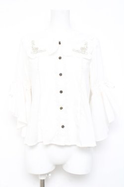 画像1: axes femme kawaii / フリルセーラーブラウス M 白 Y-26-02-17-018-AX-BL-SZ-ZY