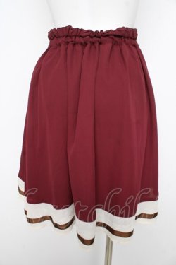 画像2: axes femme POETIQUE / リボン使いサス付きスカート M ワイン Y-26-02-17-223-AX-SK-SZ-ZY