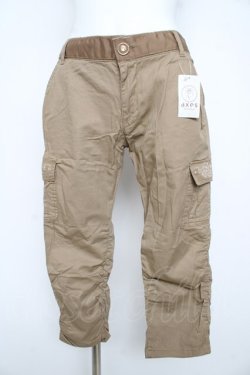 画像1: axes femme / 裾ギャザーカーゴパンツ L ベージュ Y-26-02-17-224-AX-PA-SZ-ZY