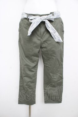 画像1: axes femme / 裾レース折パンツ L カーキ Y-26-02-17-225-AX-PA-SZ-ZY