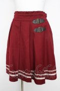 axes femme / サイドベルトプリーツスカート M ワイン Y-26-02-17-227-AX-SK-SZ-ZY