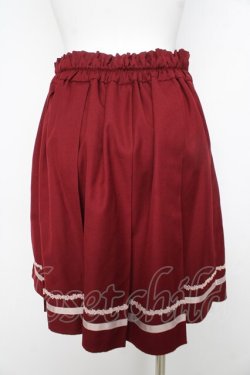 画像2: axes femme / サイドベルトプリーツスカート M ワイン Y-26-02-17-227-AX-SK-SZ-ZY