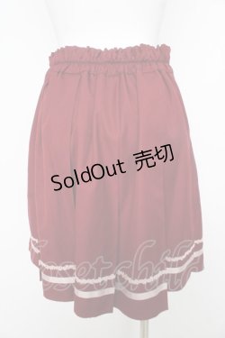 画像2: axes femme / サイドベルトプリーツスカート M ワイン Y-26-02-17-227-AX-SK-SZ-ZY