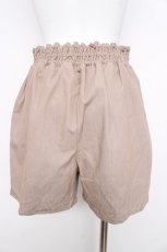 画像2: axes femme POETIQUE / ハイウエストレースアップショートパンツ M 茶 Y-26-02-17-229-AX-PA-SZ-ZI (2)