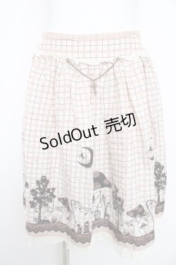 画像1: axes femme POETIQUE / チェックメルヘンスカート M ベージュ Y-26-02-17-231-AX-SK-SZ-ZI