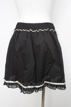 画像2: axes femme POETIQUE / メッセージ刺繍キュロット M 黒 Y-26-02-17-232-AX-PA-SZ-ZY