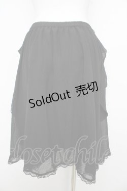 画像2: axes femme / サイドフリルミドルスカート M クロ Y-26-02-17-233-AX-SK-SZ-ZY