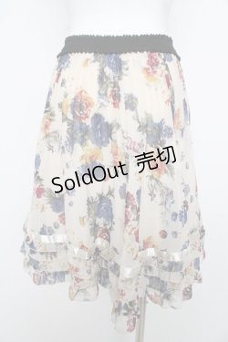 画像2: axes femme / 花柄プリーツスカート  生成り Y-26-02-17-235-AX-SK-SZ-ZY