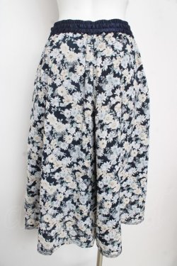 画像2: axes femme / 花柄ワイドパンツ M 紺 Y-26-02-17-236-AX-PA-SZ-ZY