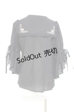 画像2: axes femme kawaii / フリルセーラーブラウス M 黒 Y-26-02-17-019-AX-BL-SZ-ZY