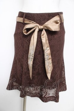 画像1: LIZ LISA / 総レーススカート  茶 Y-26-02-17-239-LO-BL-SZ-ZY