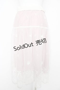 画像2: axes femme POETIQUE / リボンブーケレーススカート M ピンク Y-26-02-17-242-AX-SK-SZ-ZY