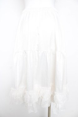 画像2: axes femme kawaii / レースフリルミディペチスカート M 白 Y-26-02-17-243-AX-SK-SZ-ZY
