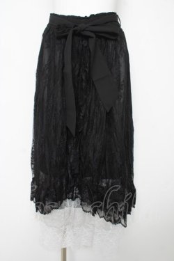 画像1: axes femme / グラデレースフリルスカート F 黒 Y-26-02-17-251-AX-SK-SZ-ZY