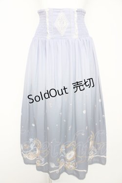 画像1: axes femme / 海グラデ柄ワンピース M ブルー Y-26-02-17-253-AX-OP-SZ-ZY