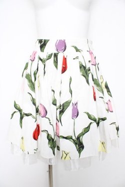 画像1: MILK / チューリーロマンススカート  ホワイトカラフル Y-26-02-17-255-ML-SK-SZ-ZY