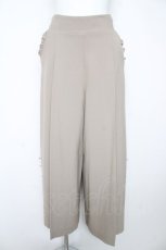 画像1: axes femme POETIQUE / プチリボンスリットワイドパンツ M ベージュ Y-26-02-17-258-AX-PA-SZ-ZI (1)