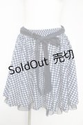 axes femme / ギンガムチェック柄スカート M 紺 Y-26-02-17-259-AX-SK-SZ-ZY