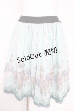 画像1: axes femme / アニマル柄プリーツ風スカート M ミント Y-26-02-17-260-AX-TO-SZ-ZY