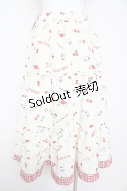 画像2: axes femme / ハローキティプリントスカート F 生成り Y-26-02-17-262-AX-SK-SZ-ZY