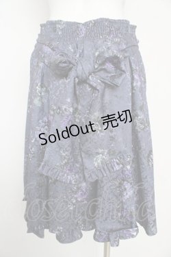 画像2: axes femme kawaii / クラシックブーケ柄スカート M パープル Y-26-02-17-263-AX-SK-SZ-ZY