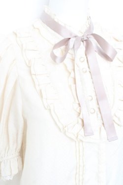 画像3: axes femme / ヨークレースドットドビーブラウス  生成り Y-26-02-17-020-AX-BL-SZ-ZY