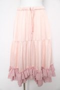 axes femme kawaii / ミディフリルペチスカート M ピンク Y-26-02-17-264-AX-SK-SZ-ZY