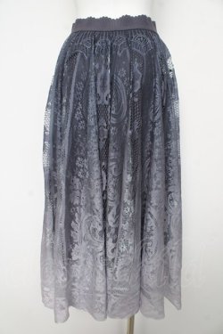 画像2: axes femme / グラデレースサーキュラースカート F グレー Y-26-02-17-266-AX-SK-SZ-ZY