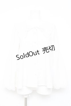 画像1: axes femme / 刺繍入りビッグカラーブラウス  白 Y-26-02-17-021-AX-BL-SZ-ZY