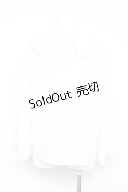 画像2: axes femme / 刺繍入りビッグカラーブラウス  白 Y-26-02-17-021-AX-BL-SZ-ZY