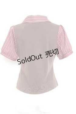 画像2: axes femme / ストライプブラウス風プルオーバー  ブラウン Y-26-02-17-023-AX-TO-SZ-ZY