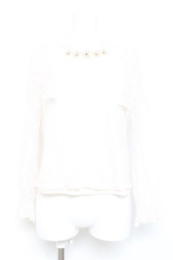 画像1: axes femme / 総レーストップス  白 Y-26-02-17-024-AX-TO-SZ-ZY