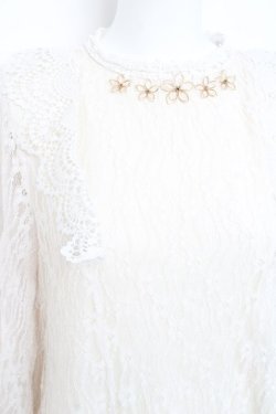 画像3: axes femme / 総レーストップス  白 Y-26-02-17-024-AX-TO-SZ-ZY