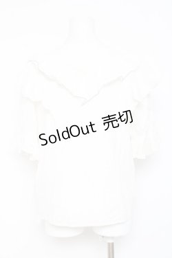 画像2: axes femme / リボンデザインコットンブラウス F 白 Y-26-02-19-027-AX-BL-SZ-ZY