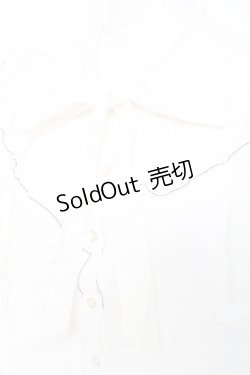 画像3: axes femme / リボンデザインコットンブラウス F 白 Y-26-02-19-027-AX-BL-SZ-ZY