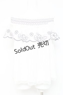 画像2: axes femme / スモッキング刺繍入りBL M キナリ Y-26-02-19-028-AX-BL-SZ-ZS