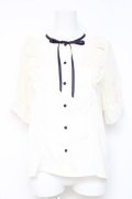 axes femme / 肩フリルブラウス M 生成り Y-26-02-19-029-AX-BL-SZ-ZY