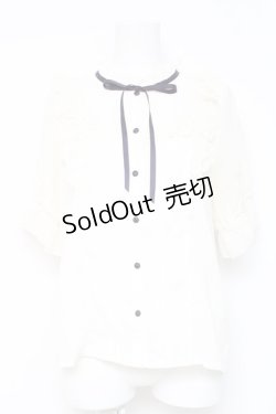 画像1: axes femme / 肩フリルブラウス M 生成り Y-26-02-19-029-AX-BL-SZ-ZS