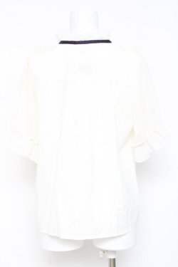 画像2: axes femme / 肩フリルブラウス M 生成り Y-26-02-19-029-AX-BL-SZ-ZY