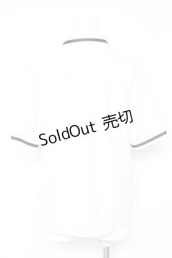 画像2: axes femme / ミリタリー風タイ付ブラウス M 紺 Y-26-02-19-030-AX-BL-SZ-ZY