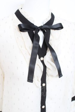 画像3: axes femme POETIQUE / ラメドット楊柳ブラウス  生成り Y-26-02-19-031-AX-BL-SZ-ZY