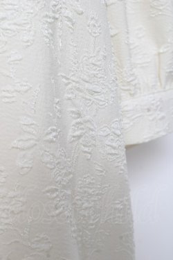 画像4: axes femme POETIQUE / ローズふくれジャガードブラウス M 生成り Y-26-02-19-032-AX-BL-SZ-ZY