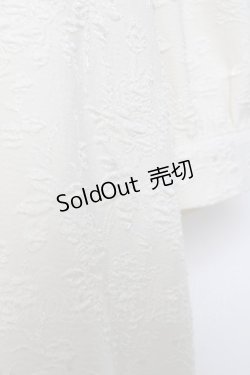 画像4: axes femme POETIQUE / ローズふくれジャガードブラウス M 生成り Y-26-02-19-032-AX-BL-SZ-ZS