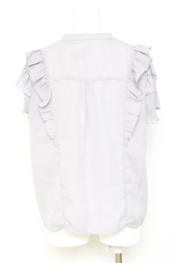 画像2: axes femme POETIQUE / 2wayボウタイブラウス  ブルーグレー Y-26-02-19-034-AX-BL-SZ-ZY